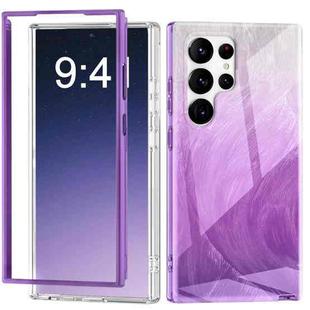 For Samsung Galaxy S24 Ultra 5G IMD Gradient Feather PC + TPU Phone Case(Purple)