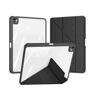 For iPad Pro 11 2024 DUX DUCIS Magi Series Smart Leather Tablet Case(Black)