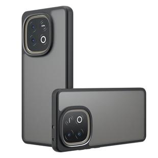 For vivo iQOO Z10 Turbo / Z10 Turbo Pro Armor Big Pore PC Hybrid TPU Phone Case(Frosted Black)