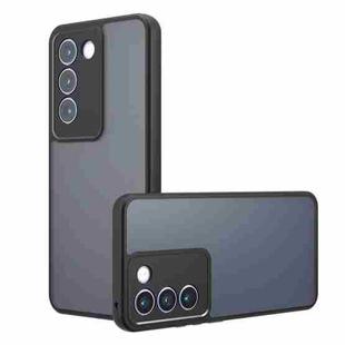 For vivo V30 Lite 4G Armor Precise Hole PC Hybrid TPU Phone Case(Frosted Black)