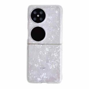 For Huawei Pocket 2 Pearlescent Shell Texture Phone Case(White)