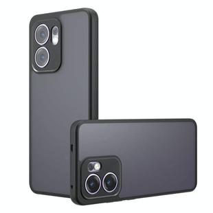 For OPPO Reno13 F 5G Armor Precise Hole PC Hybrid TPU Phone Case(Frosted Black)