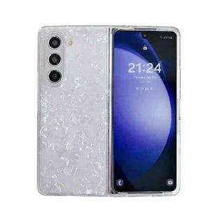 For Samsung Galaxy Z Fold4 Pearlescent Shell Texture Phone Case(White)