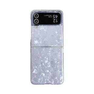 For Samsung Galaxy Z Flip3 / Flip4 Pearlescent Shell Texture Phone Case(White)