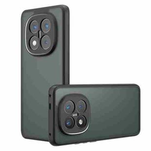 For Redmi Note 14 Pro+ 5G Armor Precise Hole PC Hybrid TPU Phone Case(Frosted Black)