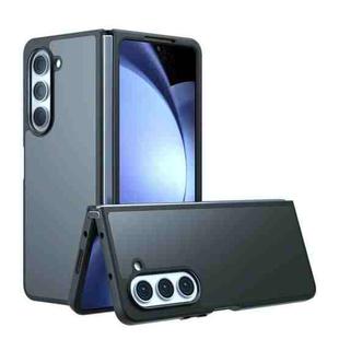 For Samsung Galaxy Z Fold5 Armor Big Pore PC Hybrid TPU Phone Case(Frosted Black)