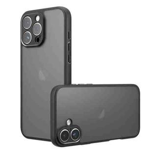 For iPhone 16 Pro Armor Precise Hole PC Hybrid TPU Phone Case(Frosted Black)