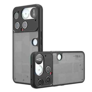 For Nothing Phone 3 Armor Precise Hole PC Hybrid TPU Phone Case(Frosted Black)