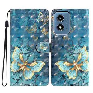 For Motorola Moto G Play 2024 3D Pattern Leather Phone Case(3D Butterfly)