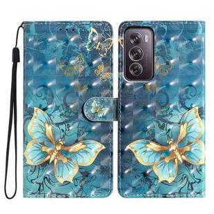 For OPPO Reno12 Pro Global 3D Pattern Leather Phone Case(3D Butterfly)