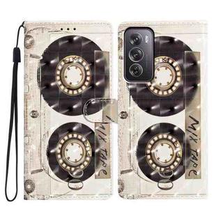 For OPPO Reno12 Pro Global 3D Pattern Leather Phone Case(Tape)