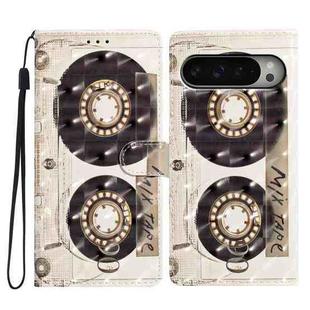 For Google Pixel 9 / 9 Pro 3D Pattern Leather Phone Case(Tape)