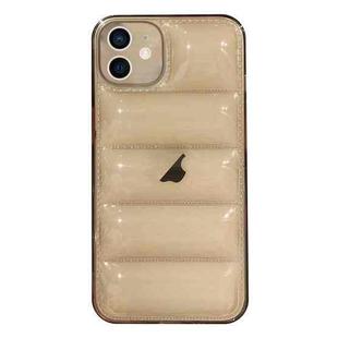 For iPhone 11 Eiderdown Airbag Glossy TPU Phone Case(Transparent Black)