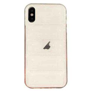 For iPhone XS Max Eiderdown Airbag Glossy TPU Phone Case(Transparent)