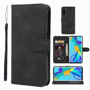 For Huawei P30 Pro Skin Feel Geometric Lines Leather Phone Case(Black)
