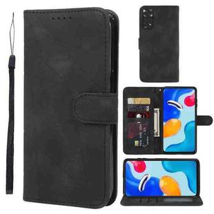 For Xiaomi Redmi Note 11S Skin Feel Geometric Lines Leather Phone Case(Black)