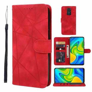 For Xiaomi Redmi 10X 4G Skin Feel Geometric Lines Leather Phone Case(Red)