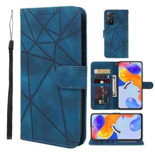 For Xiaomi Redmi Note 11 Pro 5G Skin Feel Geometric Lines Leather Phone Case(Blue)