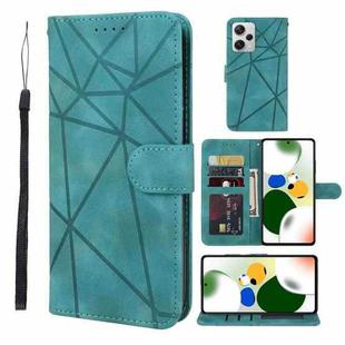 For Xiaomi Redmi Note 12 Pro 5G Global Skin Feel Geometric Lines Leather Phone Case(Green)