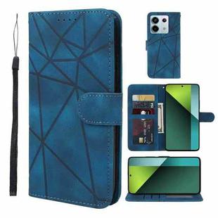 For Xiaomi Redmi Note 13 Pro 5G Skin Feel Geometric Lines Leather Phone Case(Blue)