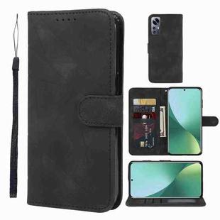 For Xiaomi 12 Pro Skin Feel Geometric Lines Leather Phone Case(Black)