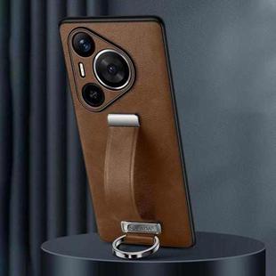 For Huawei Pura 70 Pro / 70 Pro+ SULADA PC + Leather Texture Skin Feel Shockproof Phone Case(Brown)