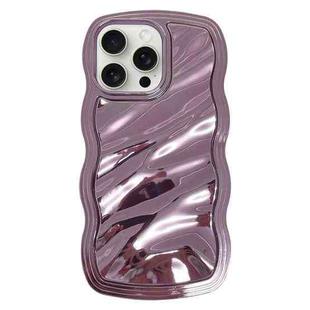 For iPhone 15 Pro Max Wave Plated PC Hybrid TPU Phone Case(Purple)