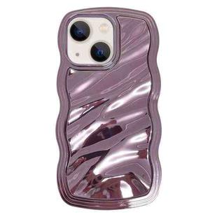 For iPhone 14 Wave Plated PC Hybrid TPU Phone Case(Purple)