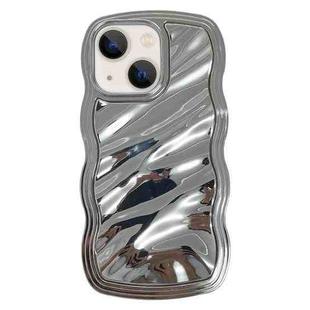 For iPhone 13 Wave Plated PC Hybrid TPU Phone Case(Silver)