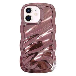 For iPhone 11 Wave Plated PC Hybrid TPU Phone Case(Rose Gold)