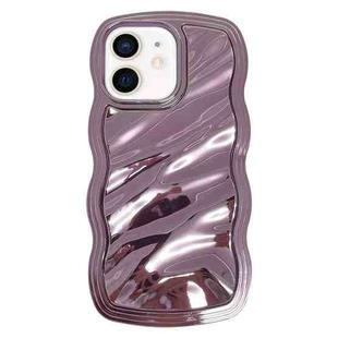 For iPhone 11 Wave Plated PC Hybrid TPU Phone Case(Purple)