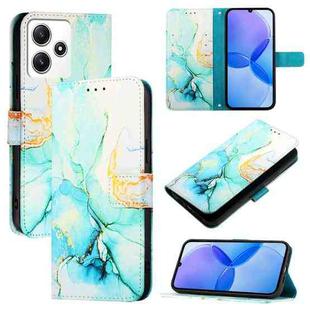 For Xiaomi Redmi Note 12R / Poco M6 Pro 5G PT003 Marble Pattern Flip Leather Phone Case(Green)