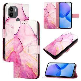 For Xiaomi Redmi A1+ / Poco C50 PT003 Marble Pattern Flip Leather Phone Case(Pink Purple Gold)