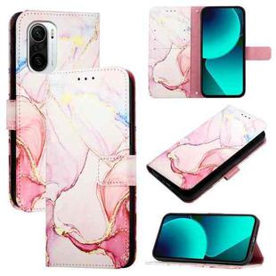 For Xiaomi Mi 11i / 11X / 11X Pro PT003 Marble Pattern Flip Leather Phone Case(Rose Gold)