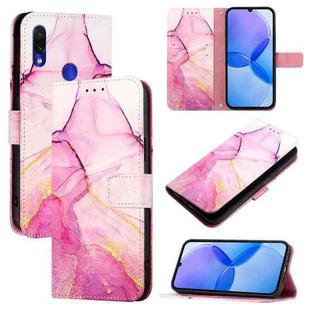 For Xiaomi Redmi Note 7 / 7 Pro / 7S PT003 Marble Pattern Flip Leather Phone Case(Pink Purple Gold)