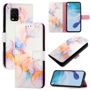 For Xiaomi Mi 10 Lite 5G PT003 Marble Pattern Flip Leather Phone Case(Galaxy Marble White)