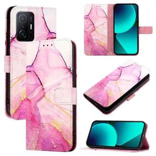 For Xiaomi Mi 10T / 10T Pro 5G / Redmi K30S PT003 Marble Pattern Flip Leather Phone Case(Pink Purple Gold)