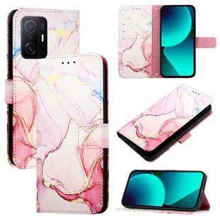 For Xiaomi Mi 10T / 10T Pro 5G / Redmi K30S PT003 Marble Pattern Flip Leather Phone Case(Rose Gold)