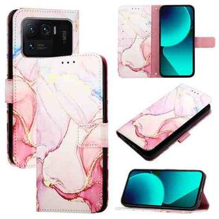 For Xiaomi Mi 11 Ultra PT003 Marble Pattern Flip Leather Phone Case(Rose Gold)