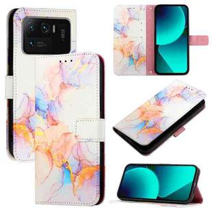 For Xiaomi Mi 11 Ultra PT003 Marble Pattern Flip Leather Phone Case(Galaxy Marble White)