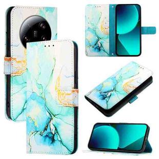 For Xiaomi 13 Ultra PT003 Marble Pattern Flip Leather Phone Case(Green)