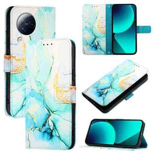 For Xiaomi Civi 3 PT003 Marble Pattern Flip Leather Phone Case(Green)