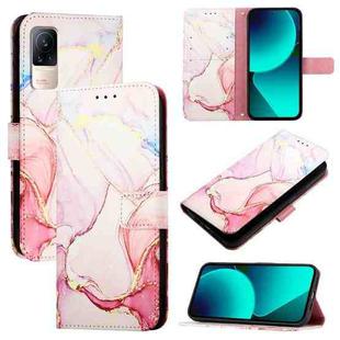 For Xiaomi Civi 1S PT003 Marble Pattern Flip Leather Phone Case(Rose Gold)