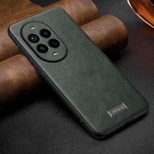 For Huawei nova 13 Pro SULADA Shockproof TPU Hybrid Handmade Leather Phone Case(Green)