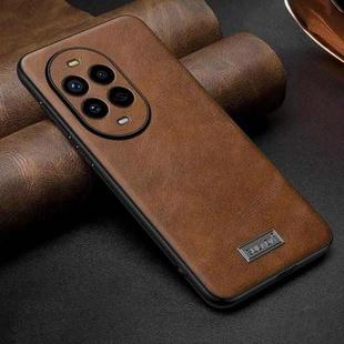 For Huawei nova 13 Pro SULADA Shockproof TPU Hybrid Handmade Leather Phone Case(Brown)