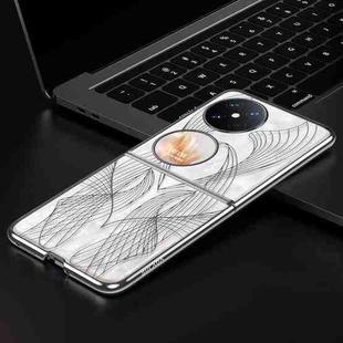 For Huawei Pocket 2 SULADA Electroplated Laser Engraving Texture PC Phone Case(White)