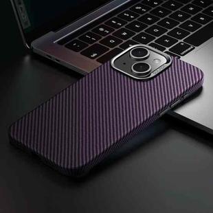 For iPhone 14 SULADA 600D Kevlar Texture PC Shockproof Phone Case(Purple)