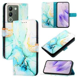 For vivo V29e 5G Global / Y200 5G Global PT003 Marble Pattern Flip Leather Phone Case(Green)