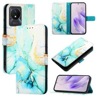 For vivo Y02A / Y02 / Y11 2023 / Y02t PT003 Marble Pattern Flip Leather Phone Case(Green)