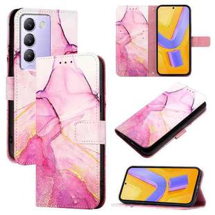 For vivo Y100 IDN / Y200e PT003 Marble Pattern Flip Leather Phone Case(Pink Purple Gold)